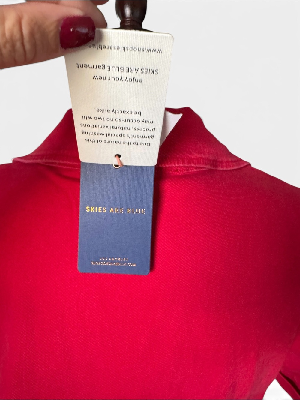 Skies Are Blue - Red Utility Tie-Waist Jumpsuit - Women's Casual Workwear NWT